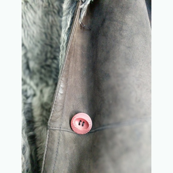 Via Veneto Lamb Shearling Leather Suede Fur Coat - Picture 7 of 14